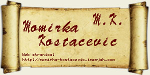 Momirka Kostačević vizit kartica